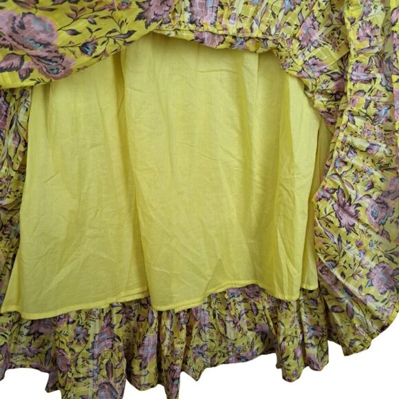 Anthropologie Clarabella Yellow Floral Maxi Skirt Sz. XS - Picture 6 of 10